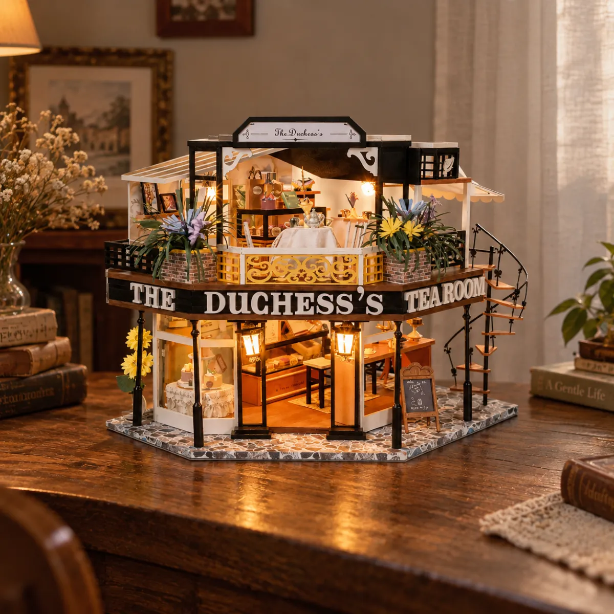 Elegant theehuis met twee verdiepingen