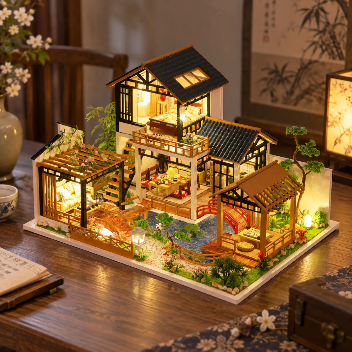 Een serene Japanse tuin als toevluchtsoord