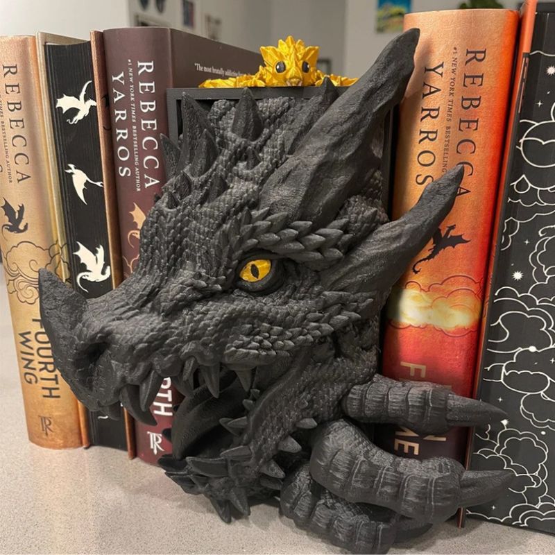 Guardian Dragon 3D Book Nook – Fantasy Bookshelf Decor & Bookend