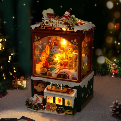 Christmas Crane Game Book Nook Kit-Book Nook World