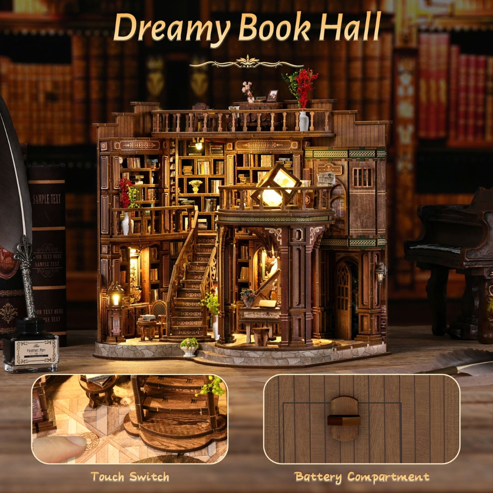 Dreamy Book Hall DIY Mini House Kit | DIY Miniature Kit-Book Nook World