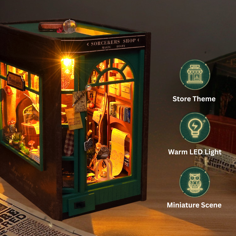 Mystic Tome: Sorcerer’s Shop DIY Book Nook Kit-Book Nook World