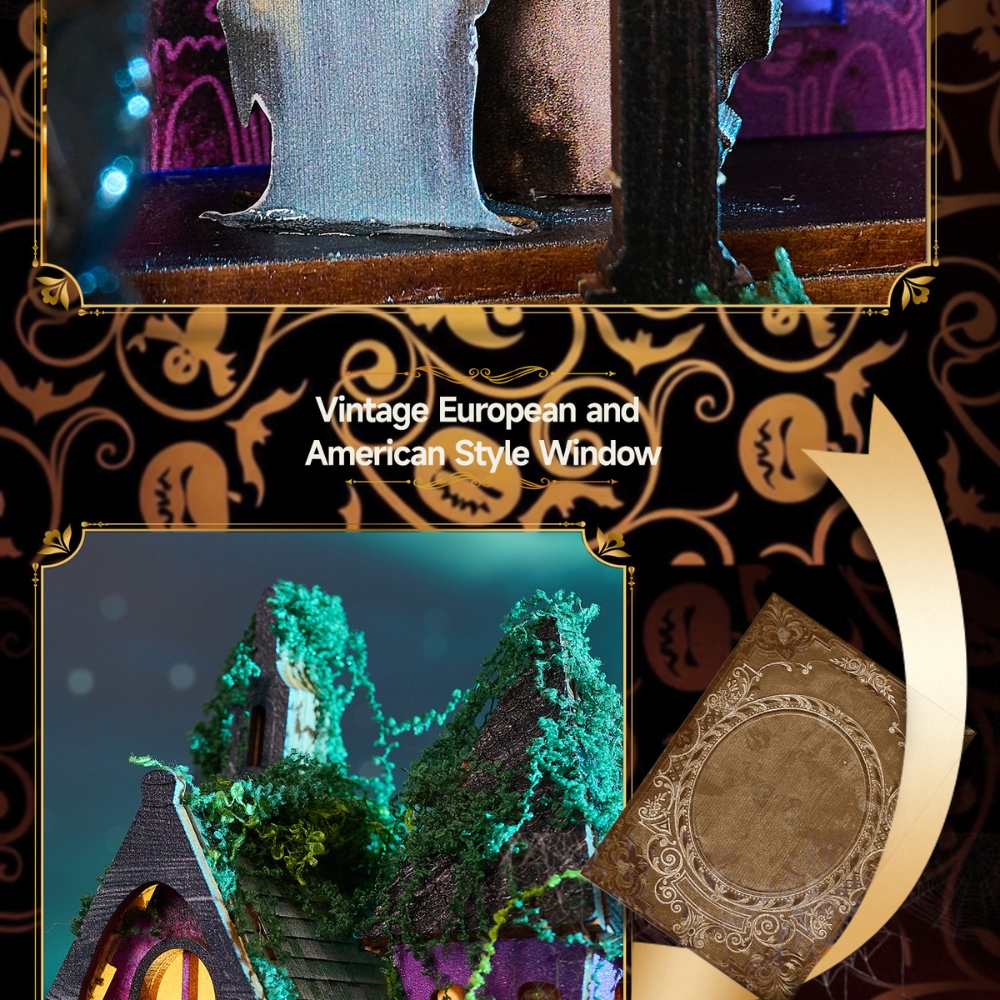 Halloween Night Mini House Kit l DIY Miniature Kit-Book Nook World