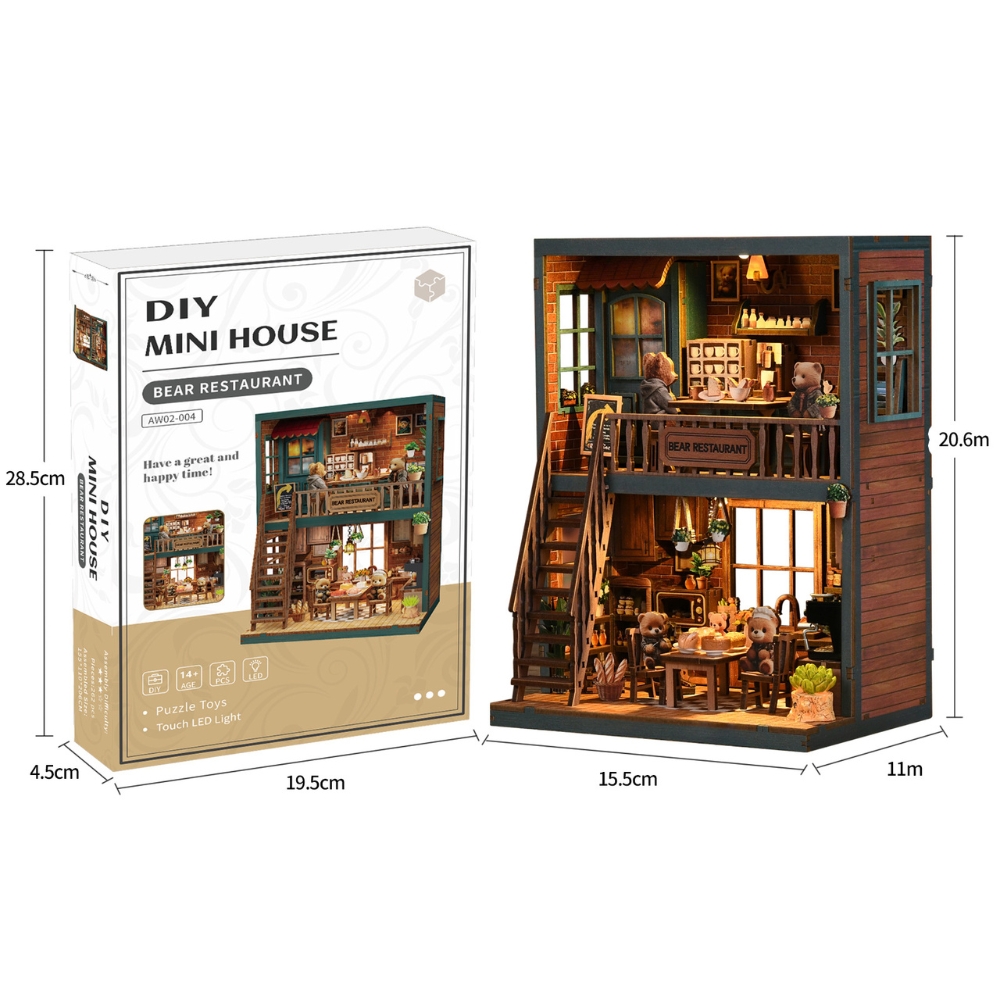 Bear Restaurant DIY Book Nook Kit-Book Nook World