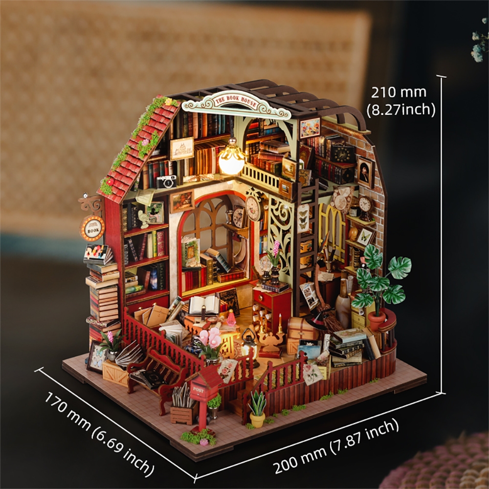 The Book House Mini House Kit l DIY Miniature Kit-Book Nook World