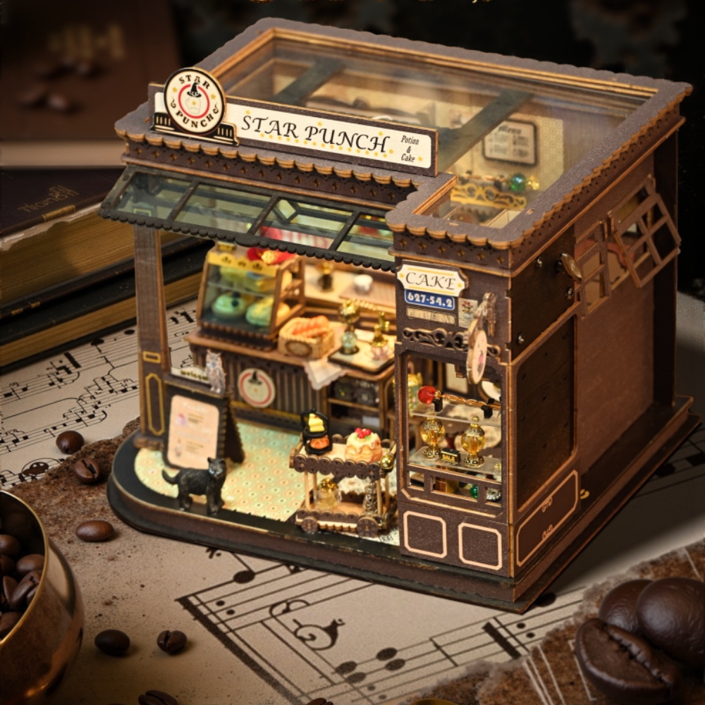 Magic Coffee House Mini House Kit l DIY Miniature Kit-Book Nook World