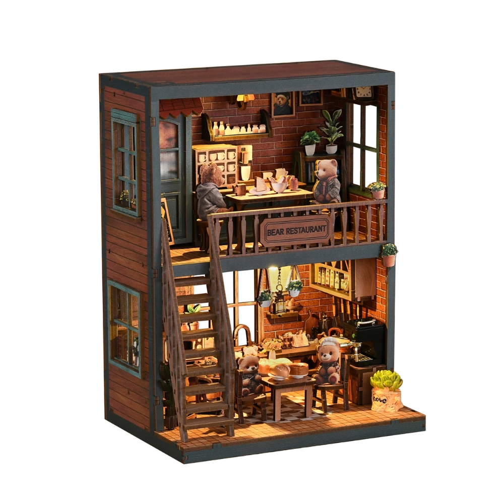 Bear Restaurant DIY Book Nook Kit-Book Nook World