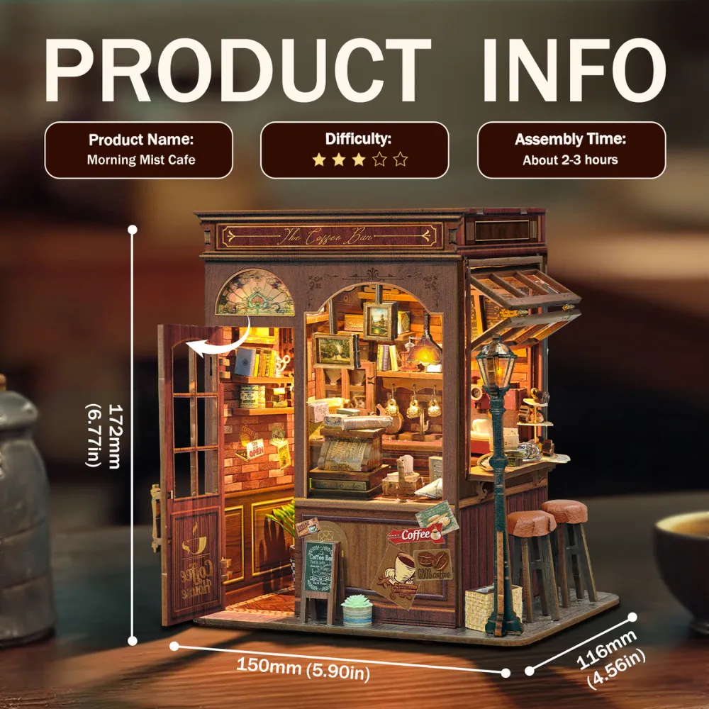 Morning Mist Café DIY Book Nook Kit