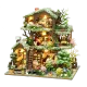 Zeit Baumhaus DIY Mini Haus Kit l DIY Miniatur Kit (Schneeszene Edition)
