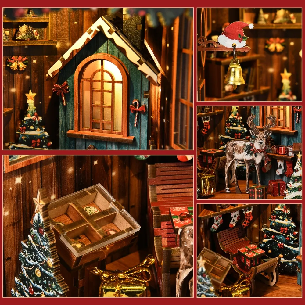 Scène miniature festive de Noël