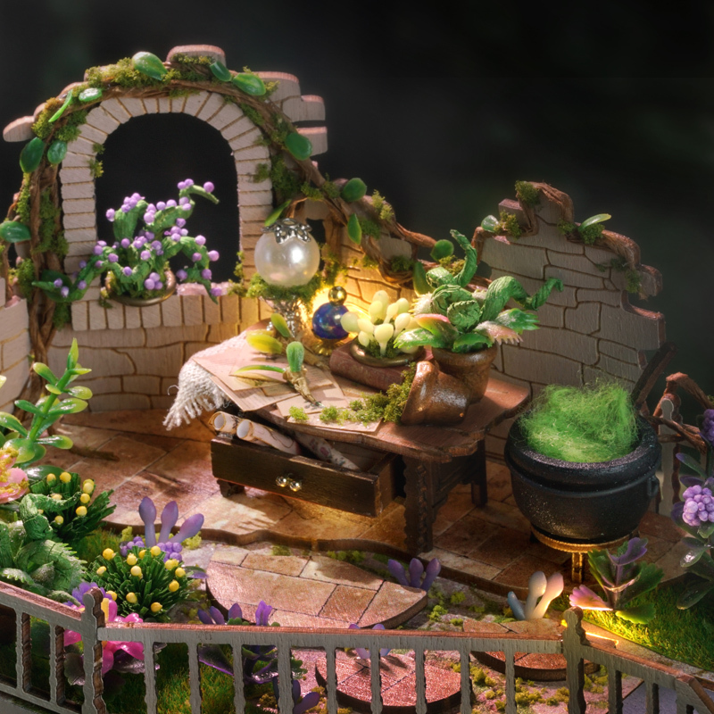 Magician's Hut DIY Miniature Dollhouse Kit-Book Nook World