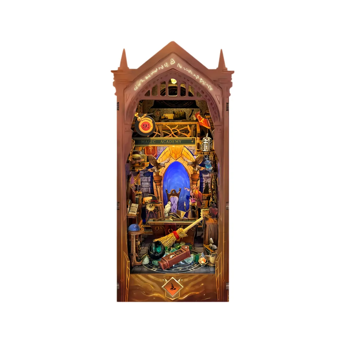 Bouwdetails van Magic Academy doe-het-zelf boekenhoekset