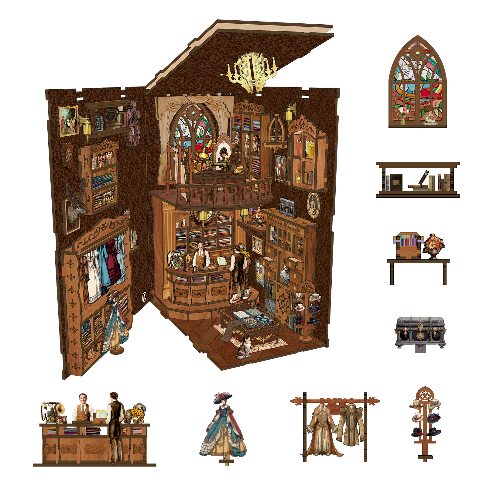 Royal Seamer DIY Book Nook Kit-Book Nook World
