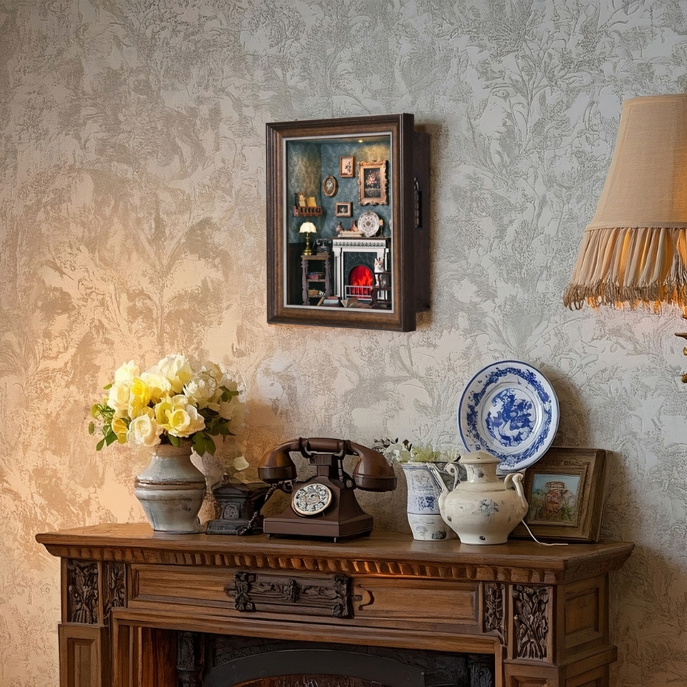 Fireplace DIY Book Nook Kit-Book Nook World