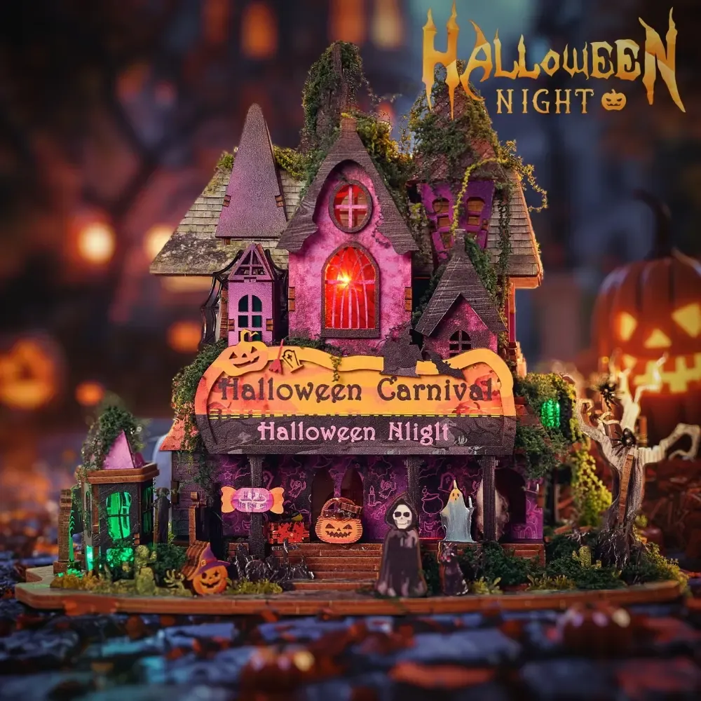 Glowing Haunted House Structure
