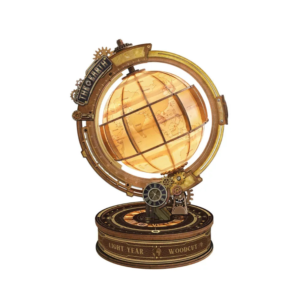 Bouwdetails van Sterrenbaan Globe DIY 3D Houten Model|Mechanische 3D Houten Puzzel Kit