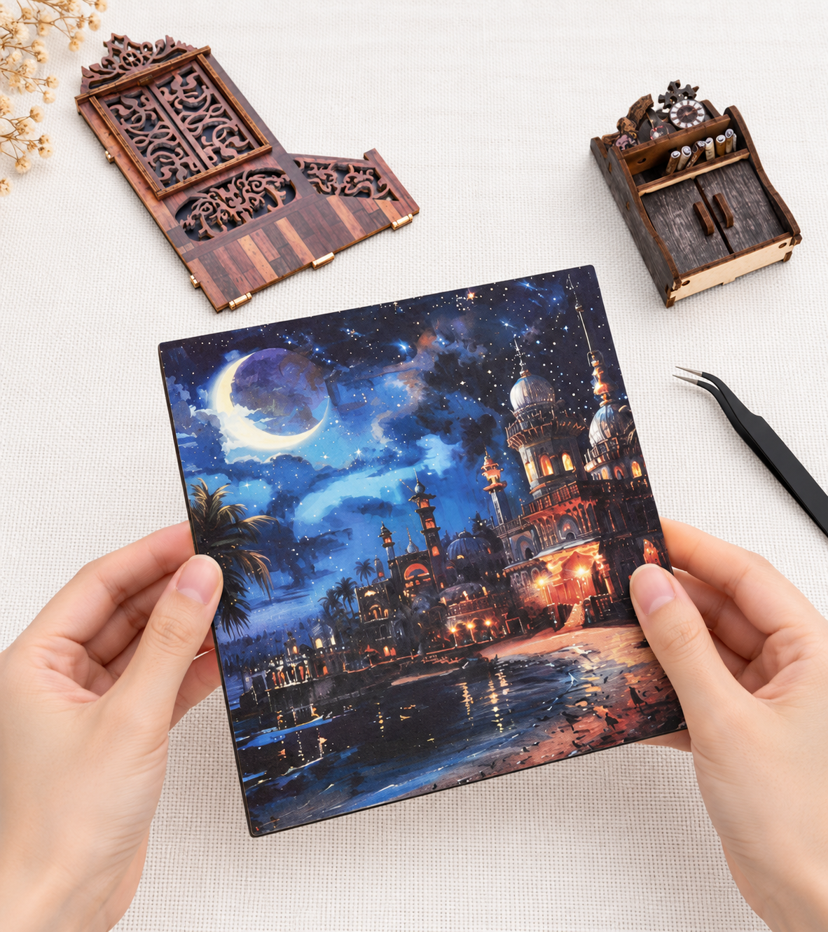 Mystic Chamber DIY Book Nook Kit build detail