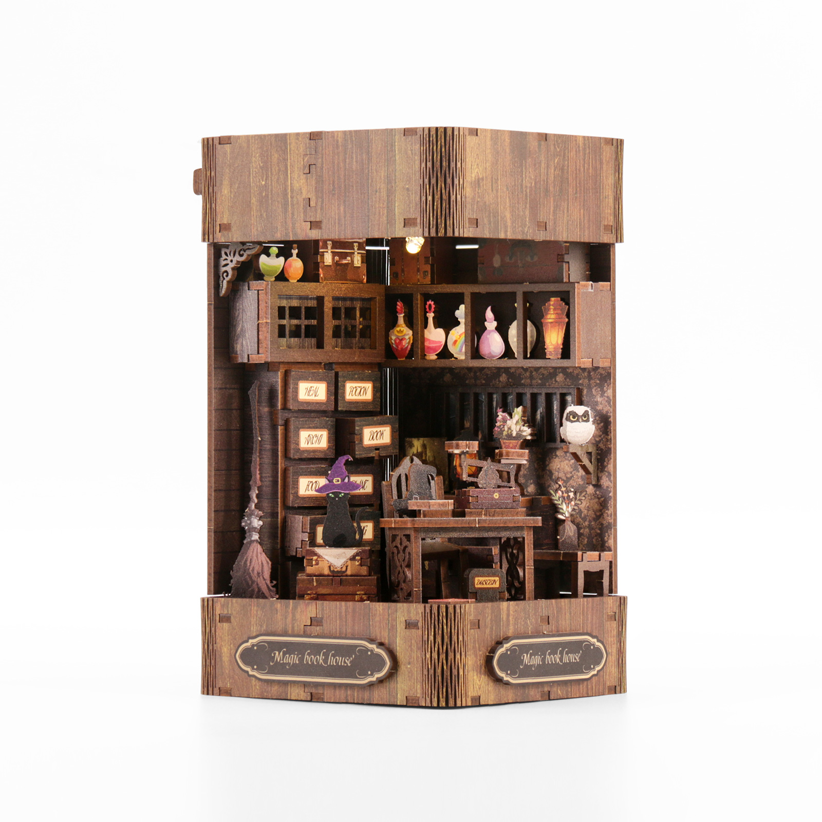 Magic Book House DIY Book Nook Kit & DIY Doll House Kit-Book Nook World