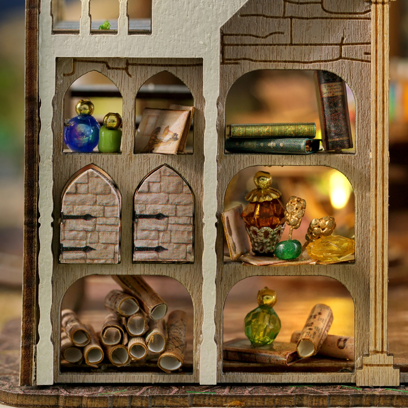 Magician's Hut DIY Miniature Dollhouse Kit-Book Nook World