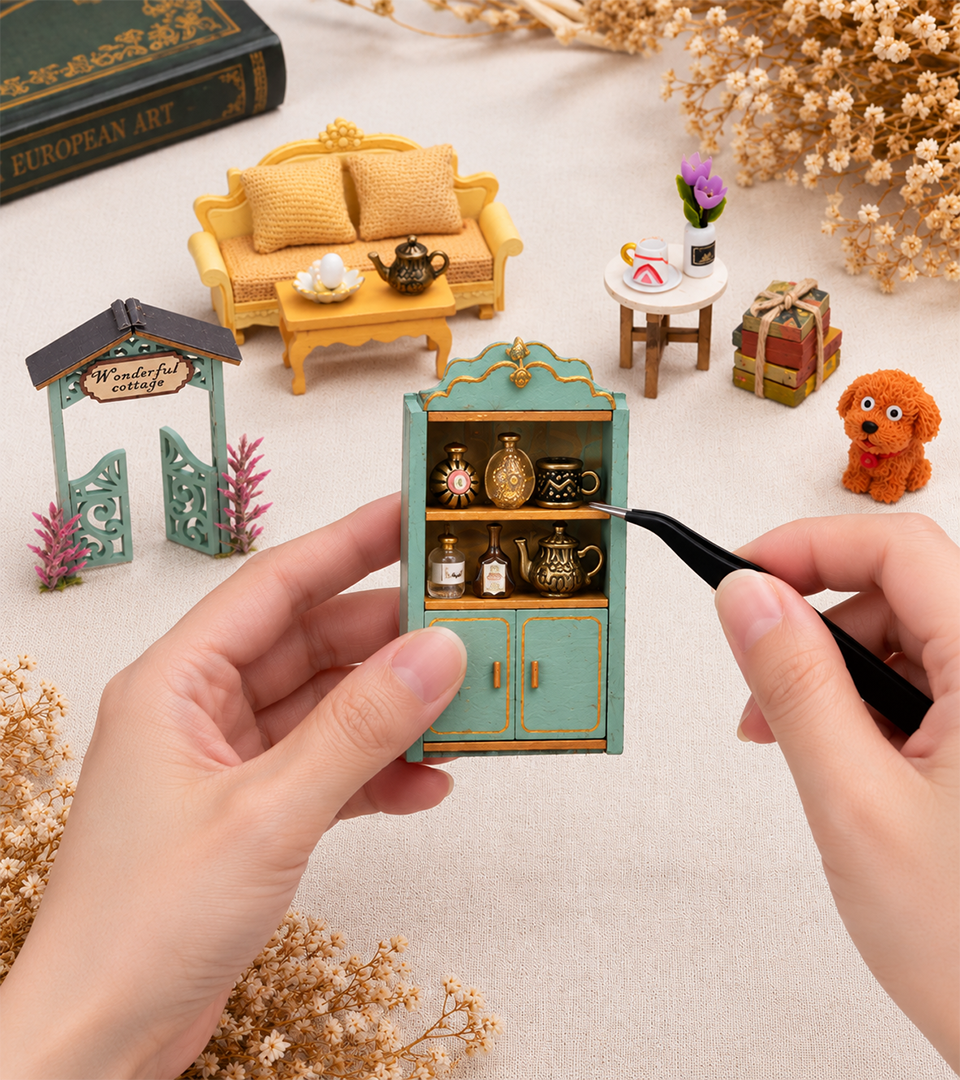 Bouwdetail van Jungle Secret DIY Miniatuurset