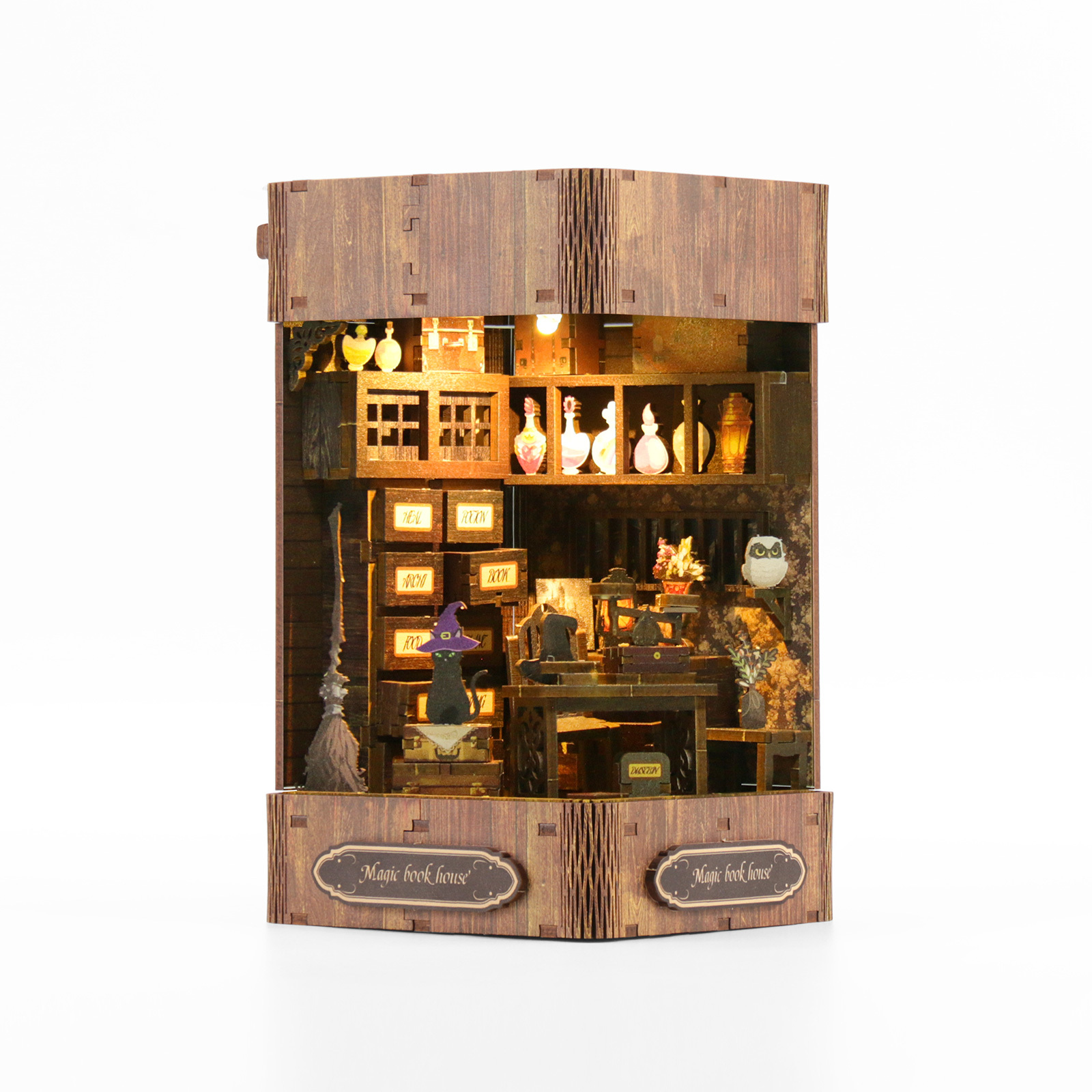 Magic Book House DIY Book Nook Kit & DIY Doll House Kit-Book Nook World