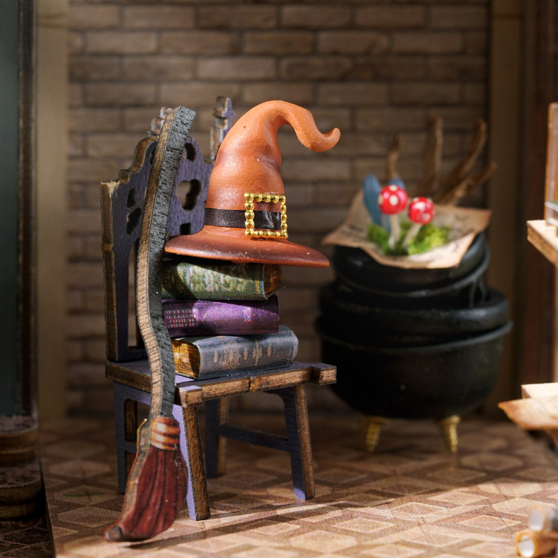 Magician's Hut DIY Miniature Dollhouse Kit-Book Nook World
