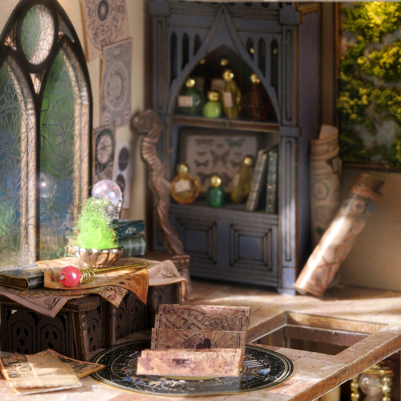 Magician's Hut DIY Miniature Dollhouse Kit-Book Nook World