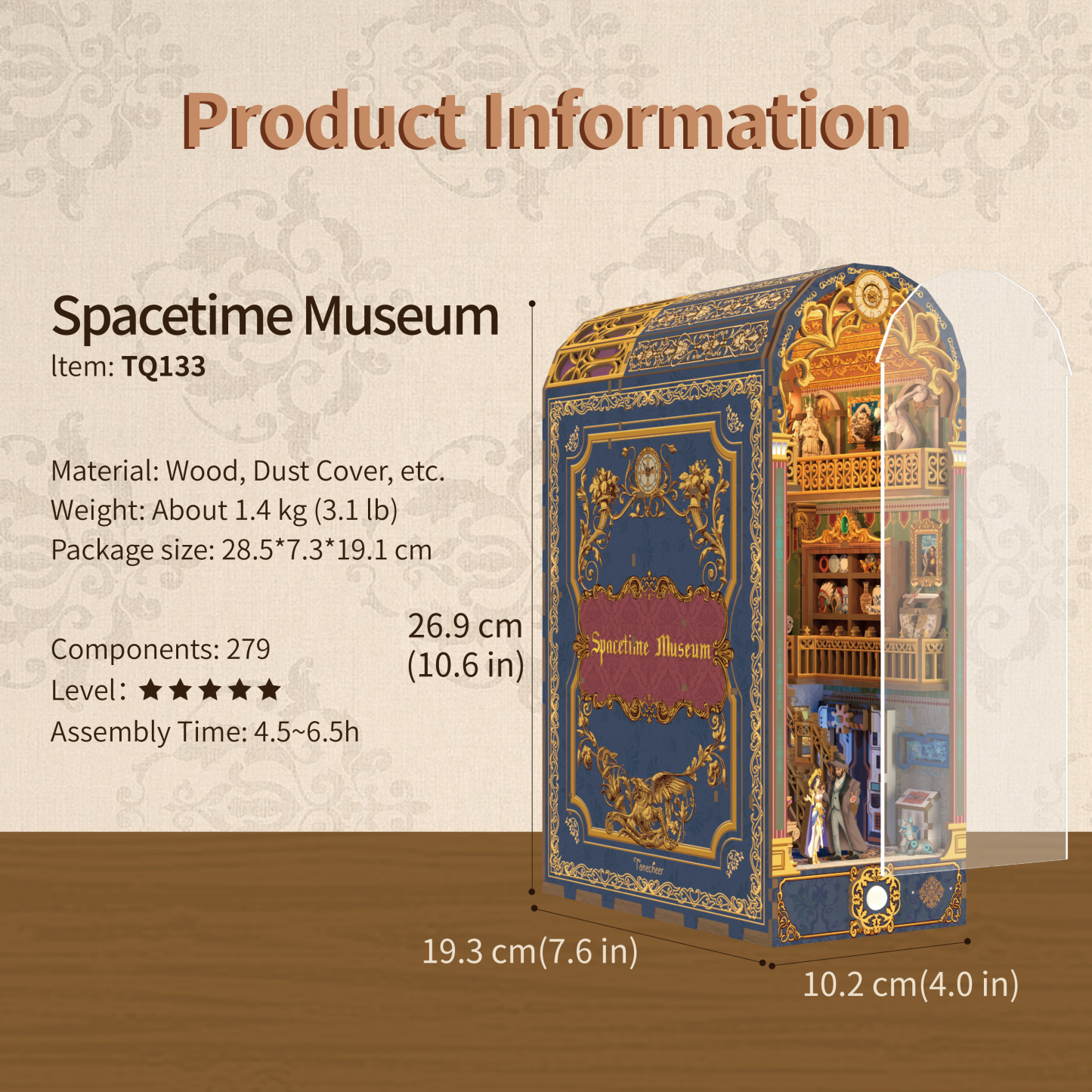 Spacetime Museum DIY Book Nook Kit (With Dust Cover)-Book Nook World