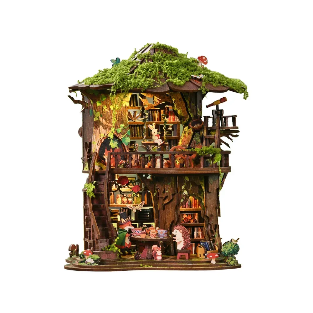 Forest Tea Book Club DIY Mini House Kit l DIY Miniature Kit build details