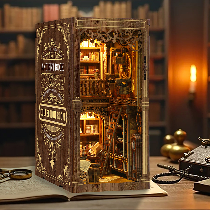 Ancient Book Collection Room DIY Book Nook Kit（Dust cover included）-Book Nook World