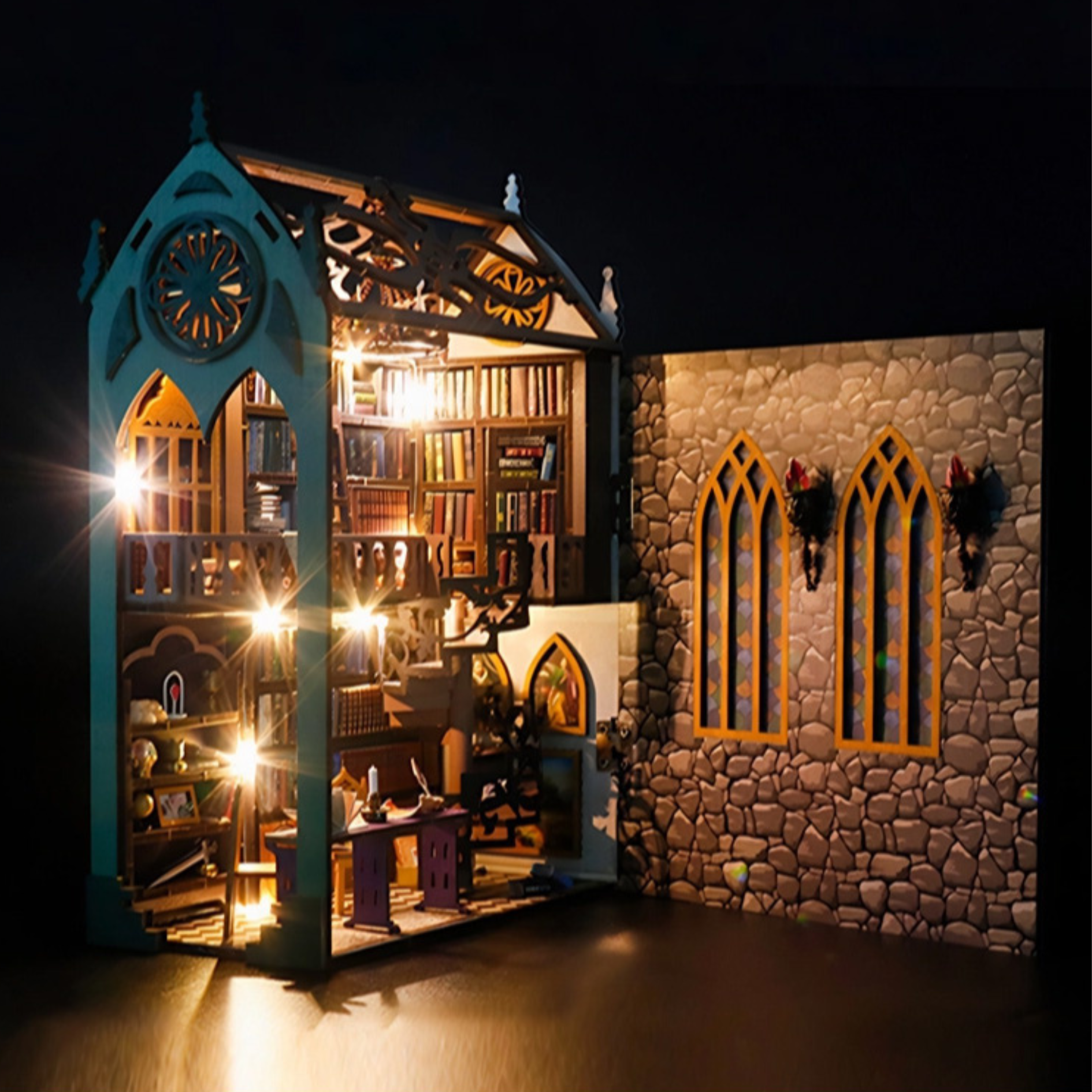 Ancient Library DIY Book Nook Kit-Book Nook World