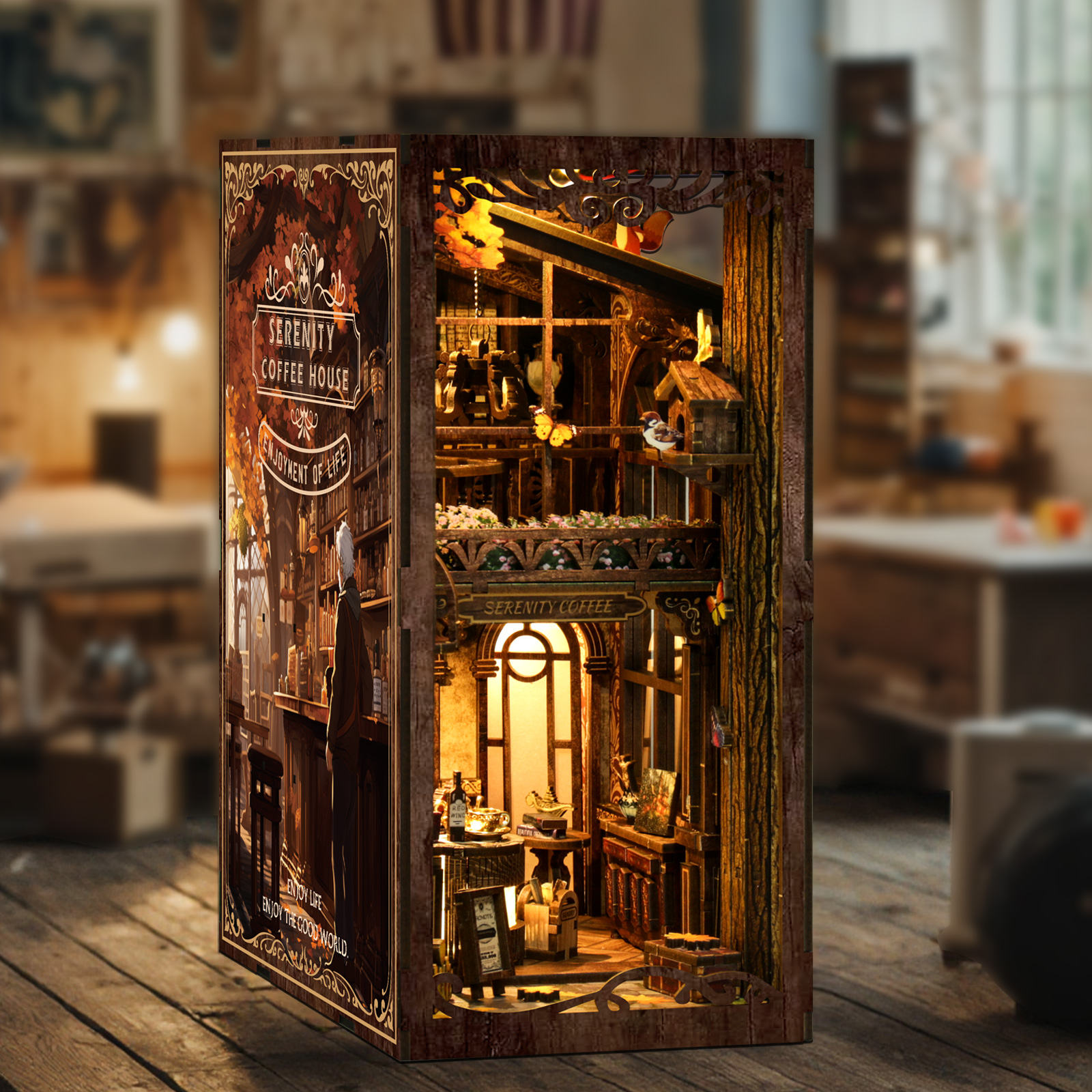 Serenity Coffee House DIY Book Nook Kit-Book Nook World