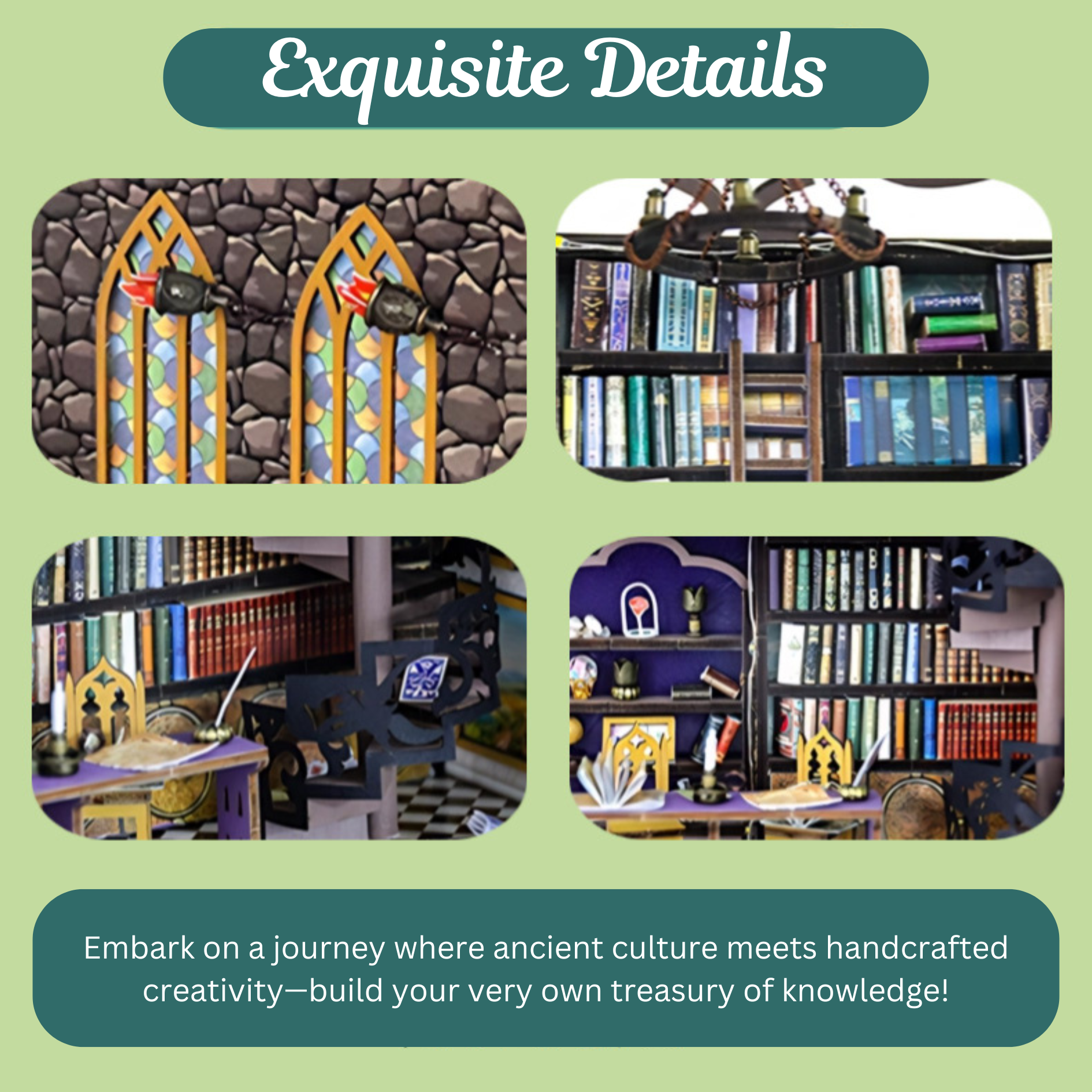 Ancient Library DIY Book Nook Kit-Book Nook World