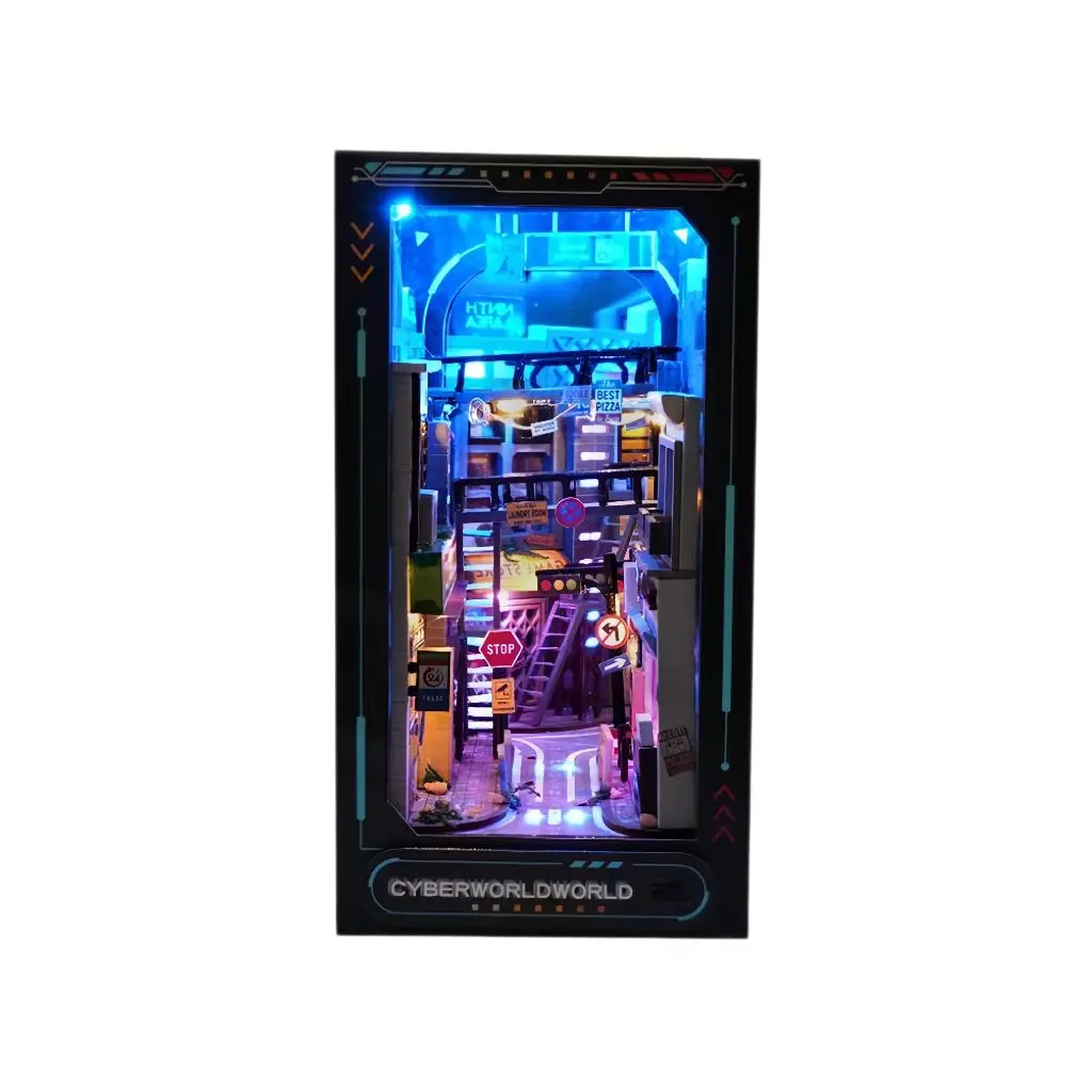 Cyberpunk DIY Book Nook Kit  (45 LEDs)