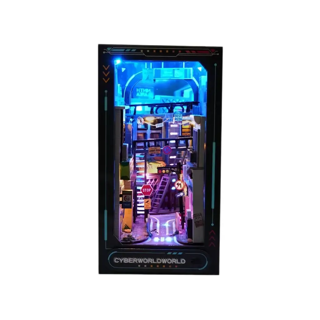 Cyberpunk DIY Book Nook Kit (45 LEDs) build details