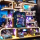 Neues Cyberpunk-DIY-Buchnischen-Set