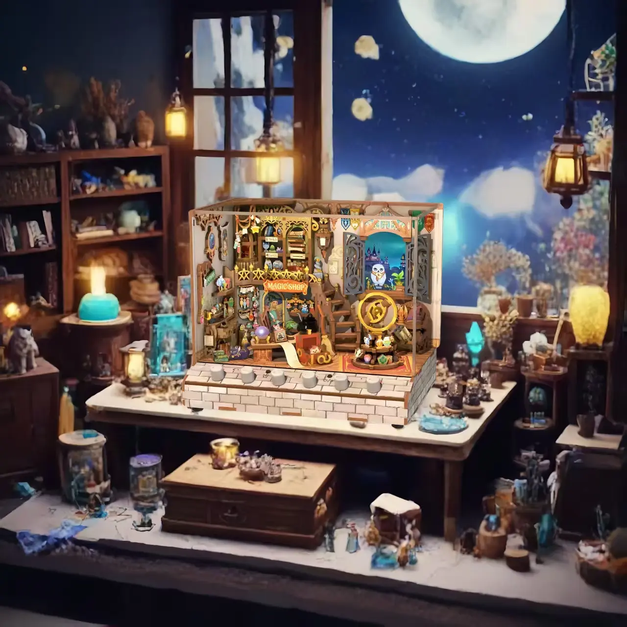 Magic Shop DIY Dynamic Music & Dynamic Scene Dollhouse