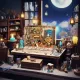 Magasin de magie DIY Maison de poupée avec musique dynamique et scène dynamique