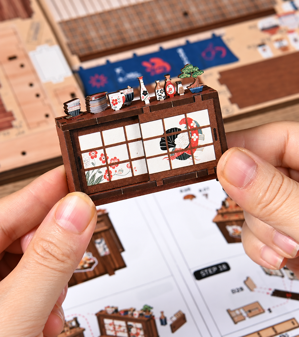 The Mellow Pub DIY Mini Book Nook Kit build detail