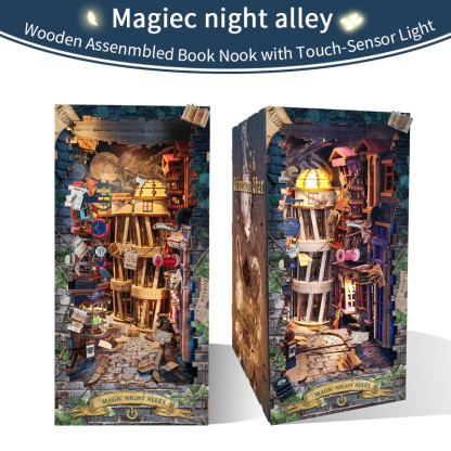 Magic Night Alley DIY Book Nook Kit-Book Nook World