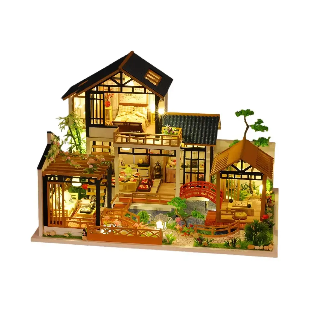 Bouwdetails van Oosterse charme doe-het-zelf miniatuur poppenhuis bouwpakket