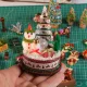 Snowy Christmas Lodge DIY Miniature Dollhouse Kits