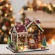 Warm Christmas Lodge Mini House Kit l DIY Miniaturset