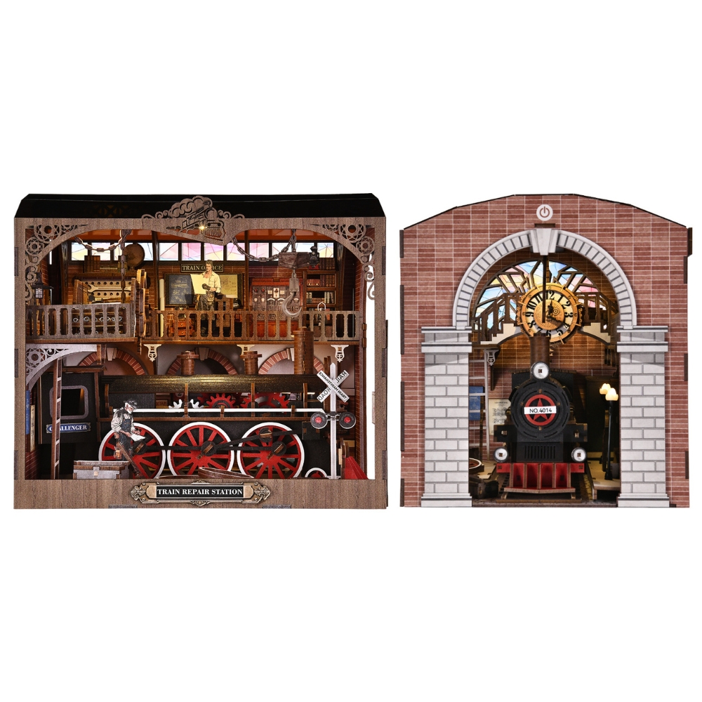 Train Repair Station DIY Book Nook Kit-Book Nook World