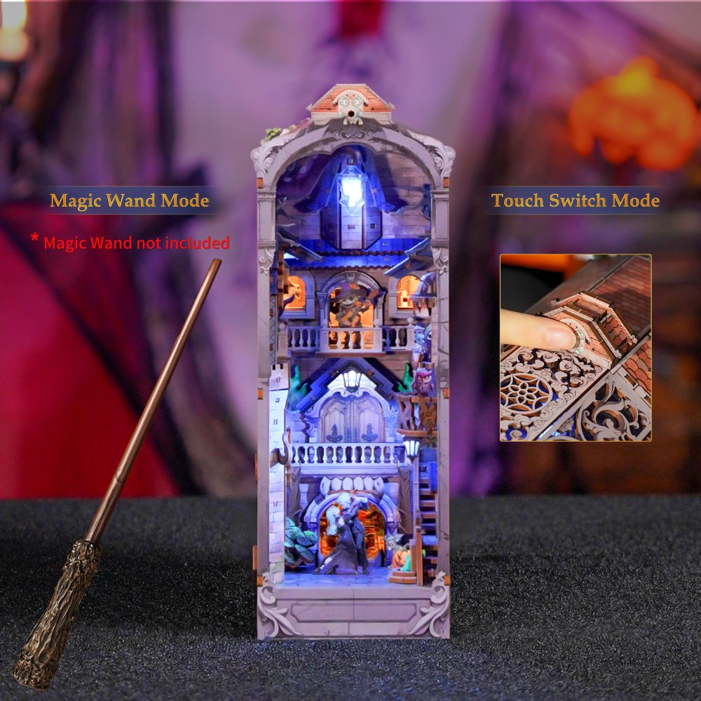 The kit often includes intelligent sensor LED lighting to illuminate the miniature scene.