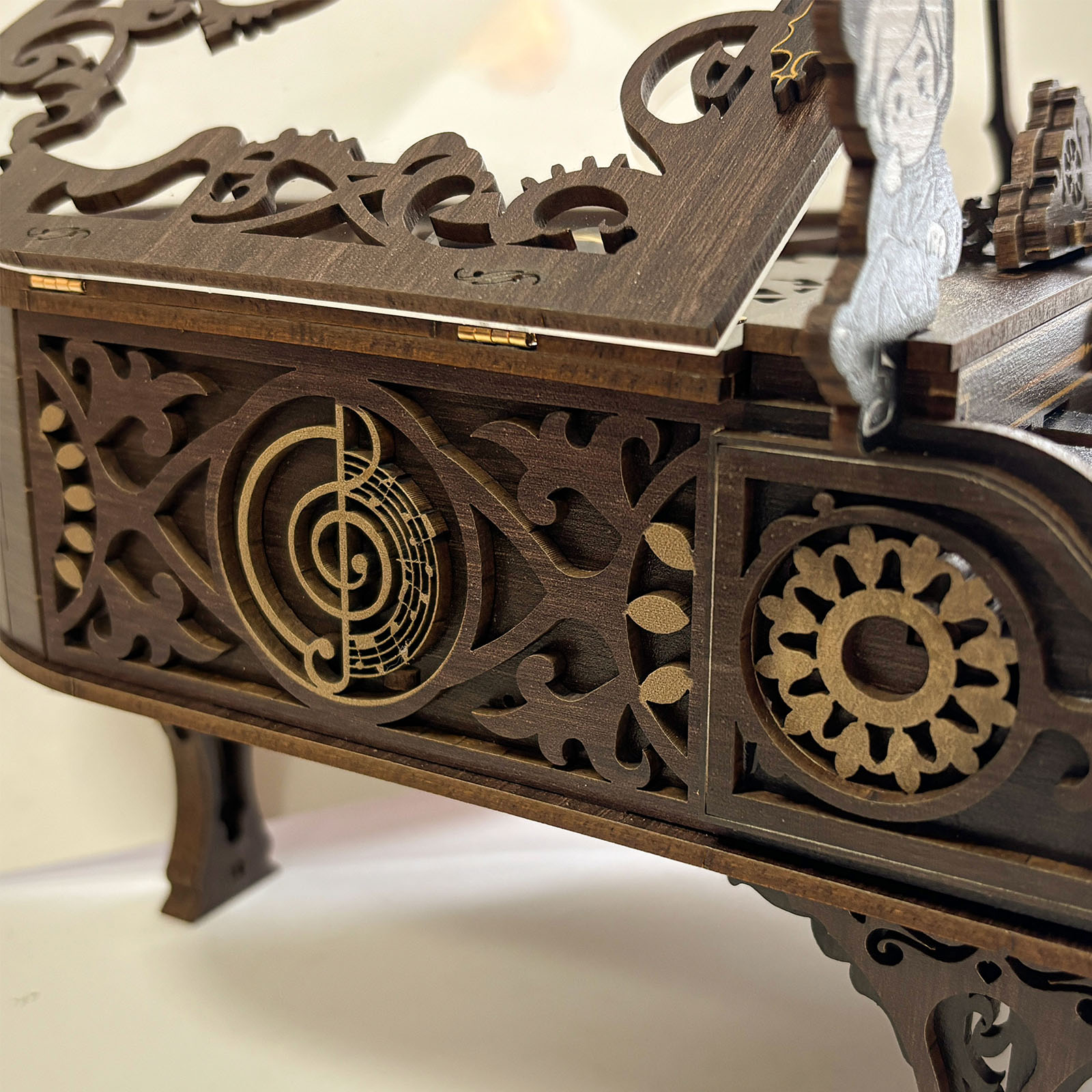 3D Piano Model Kit｜Mechanical 3D Wooden Puzzle Kit-Book Nook World