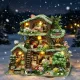 Zeit Baumhaus DIY Mini Haus Kit l DIY Miniatur Kit (Schneeszene Edition)