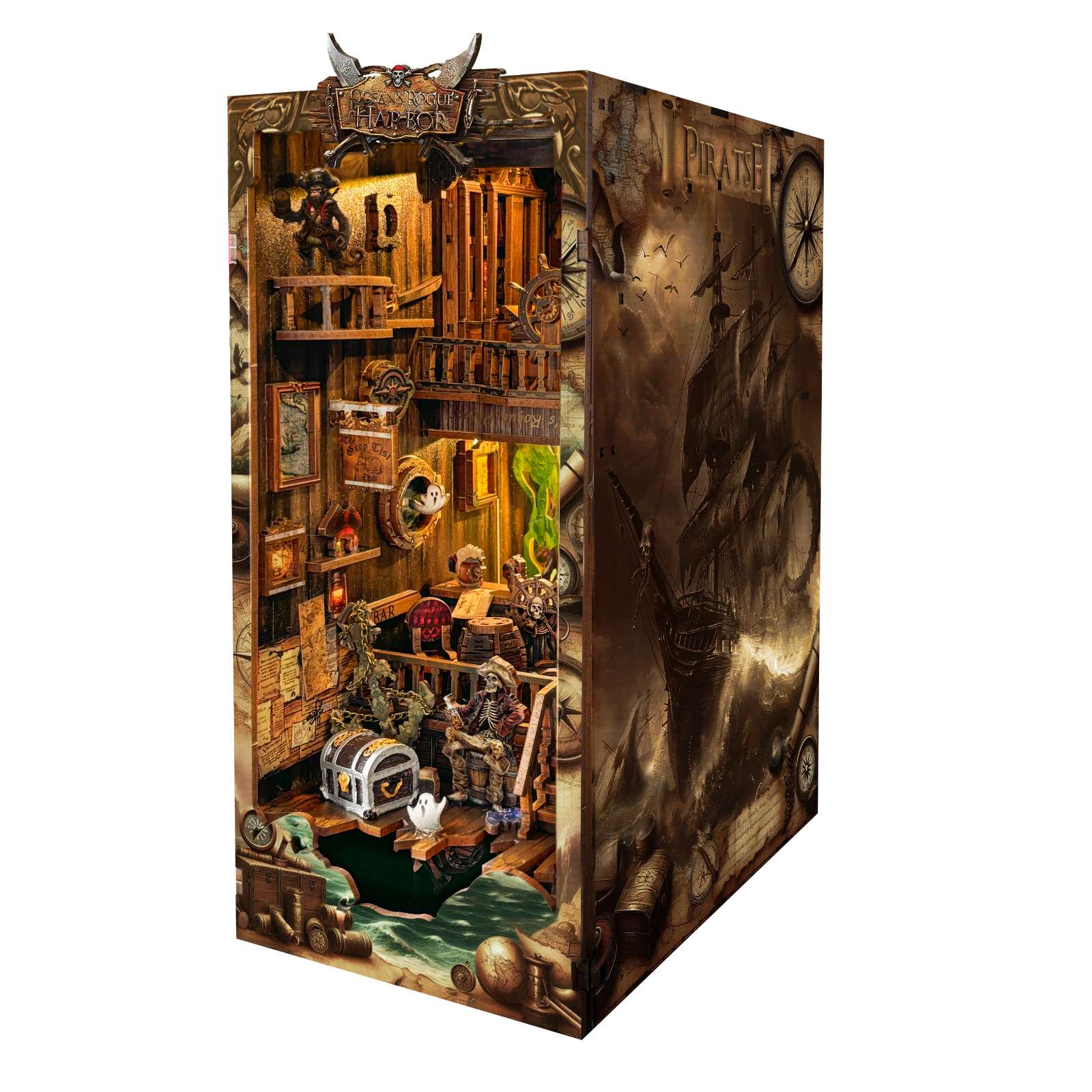 New World Ghost Ship DIY Book Nook Kit-Book Nook World