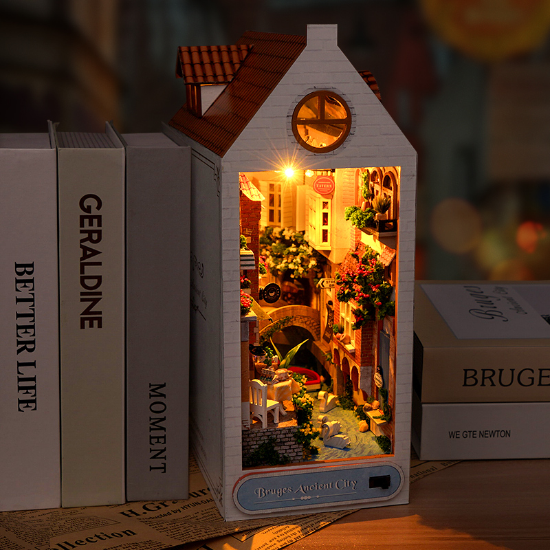 Bruges Ancient City DIY Book Nook Kit-Book Nook World