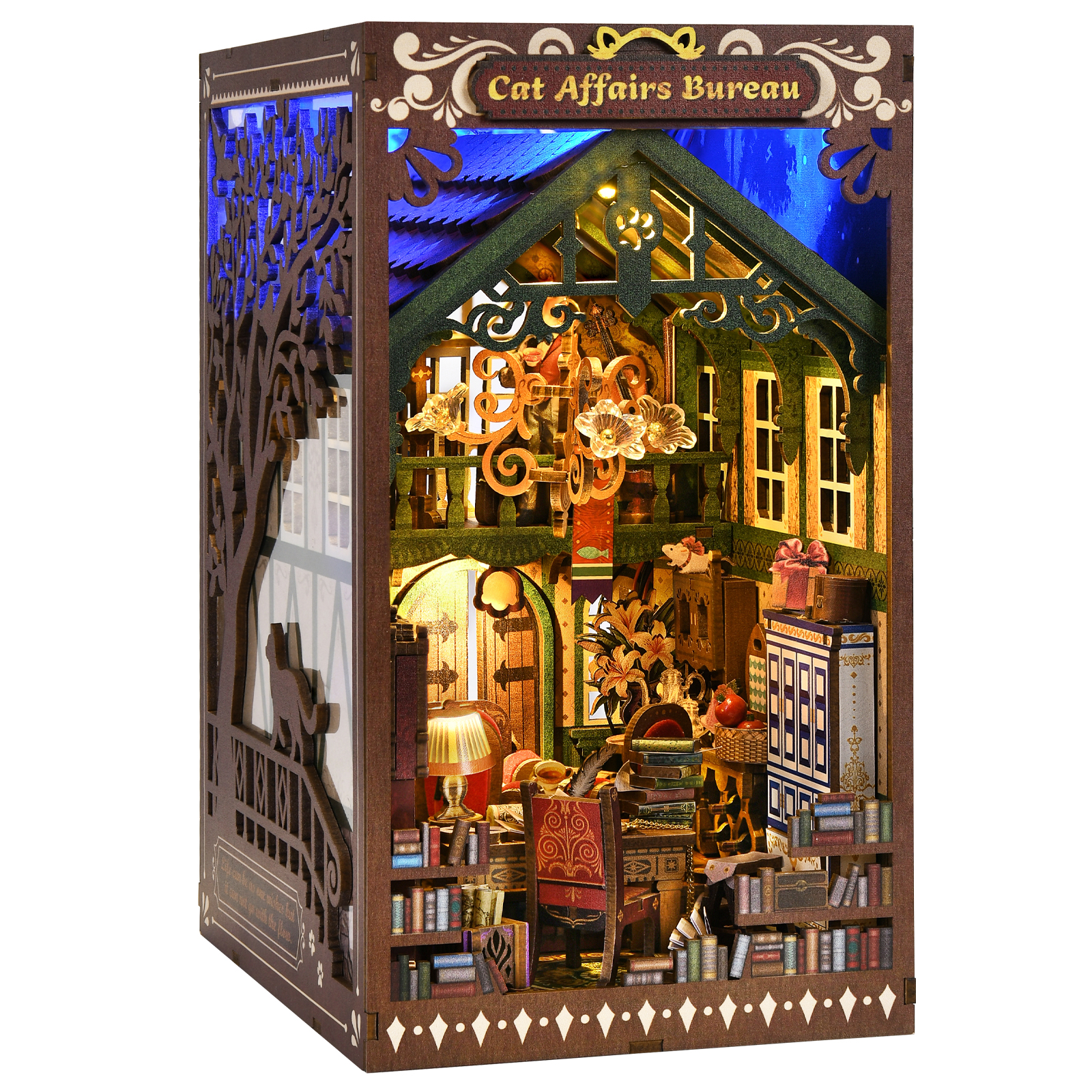 Cat Affairs Bureau DIY Book Nook Kit-Book Nook World